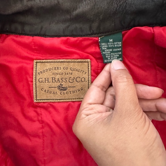 GH Bass & Co Men’s Vinatge Bomber Lined Jean Jackett Size M - Picture 3 of 16
